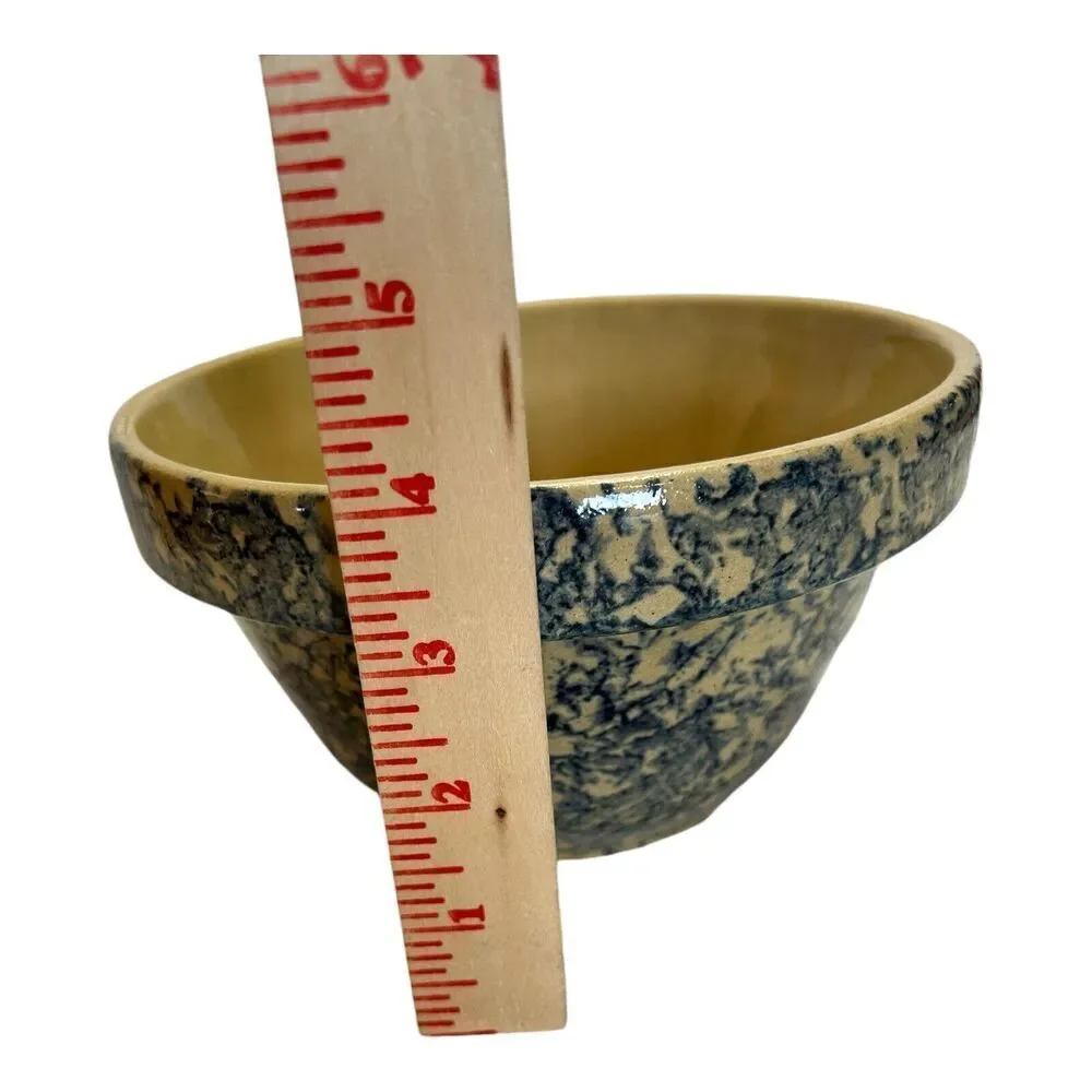 Robinson Ransbottom Roseville, OH Blue Sponge Ware Mixing Bowl 700 7” x 4”